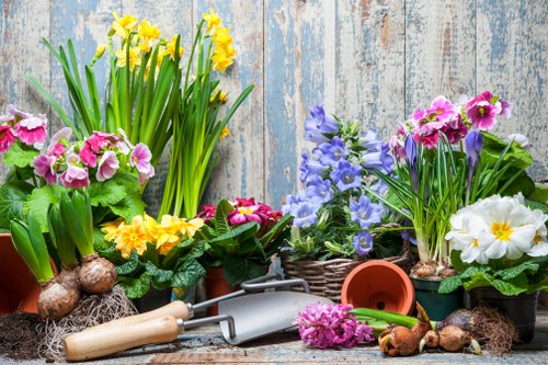 Healthy soil being prepared for garden fertilization